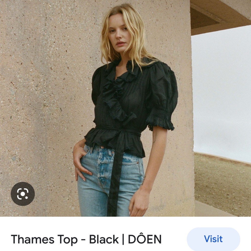 Doen black Thames top